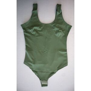 Pinsy Women Sz XL Sage Bonded Scoop Tank Cheeky Shapesuit Shapewear Bodysuit